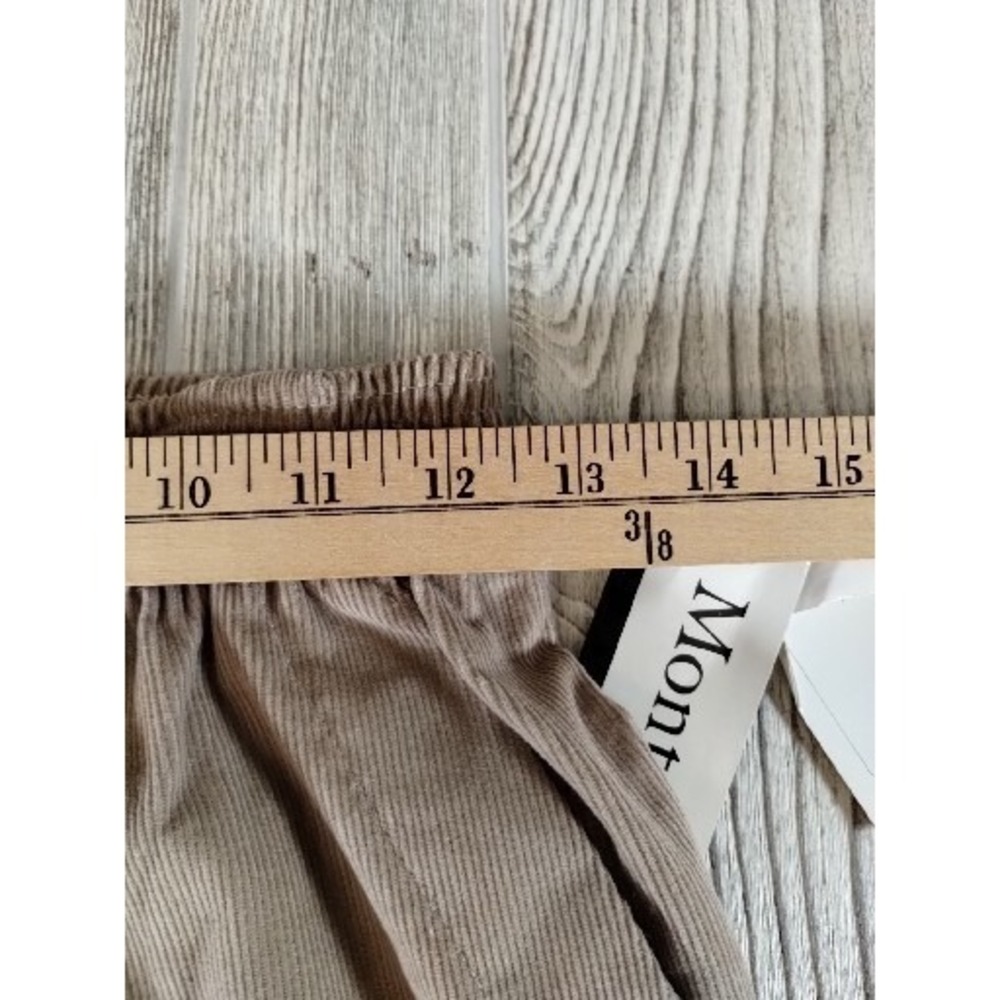 NWT Monterey Canyon Women's 12 Short Corduroy Pants Button Pocket Elastic - Picture 6 of 6